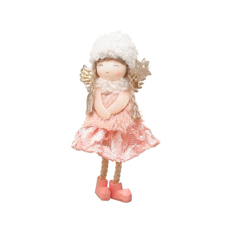 Christmas Lace Angel Doll Christmas Tree Small Pendant Lift Snowflake Girl Christmas Show Window Decorations Accessories Christmas Lace Angel Doll Christmas Tree Small Pendant Lift Snowflake Girl Christmas Show Window Decorations Accessories